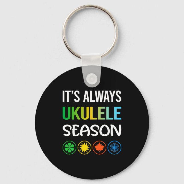 Funny Season Ukulele  Key Ring (Front)