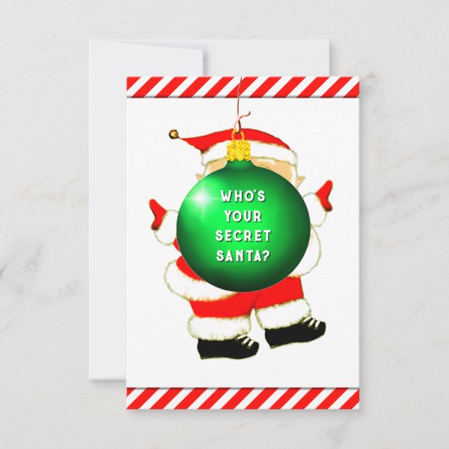 Funny Secret Santa Christmas Card (Front)