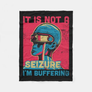 Funny Seizure - Purple Ribbon For Epilepsy Awarene Fleece Blanket