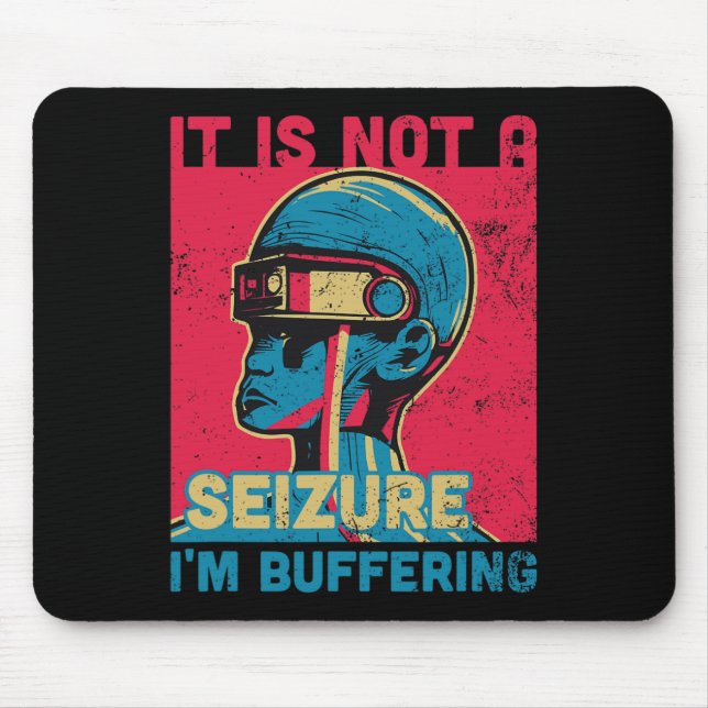 Funny Seizure - Purple ribbon for Epilepsy Awarene Mouse Pad (Front)
