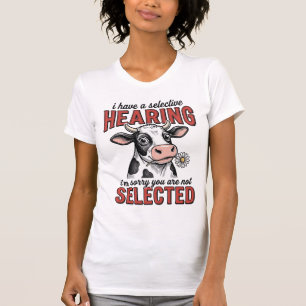 Funny Selective Hearing Cow Vintage Shirt Design_1