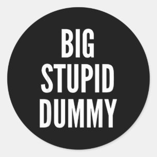 Funny Self Deprecating Quote Big Stud Dummy Classic Round Sticker