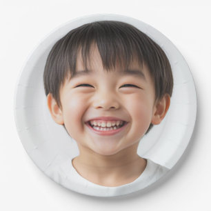 Funny Selfie Photo Upload Your Face Party Design Paper Plate
