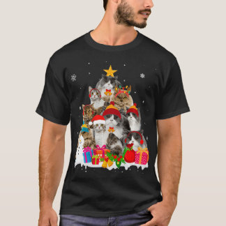 Funny Selkirk Re Christmas Tree Pet Cat Lover Gift T-Shirt