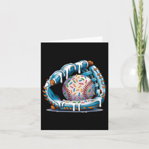 Funny Sell Glove Drip Ice Cream Players Kids Boys Card