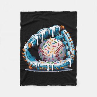Funny Sell Glove Drip Ice Cream Players Kids Boys  Fleece Blanket