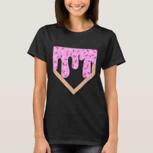 Funny Sell Ice Cream Dripping Sell Home Plate Drip T-Shirt