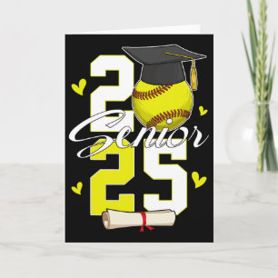 Funny Senior 2025 Cl Of 2025 Graduation Softll Boy Card