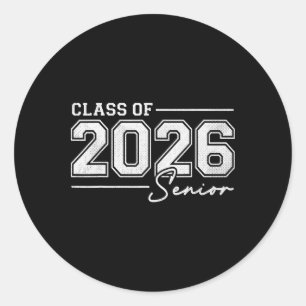Funny Senior 2026 Cl Of 2026 Seniors Back To Schoo Classic Round Sticker