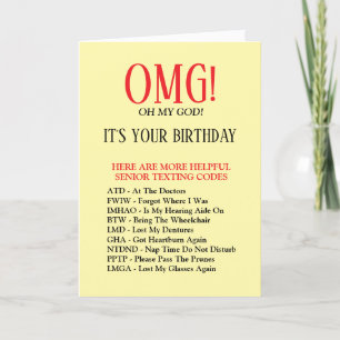 Funny Senior Birthday Card
