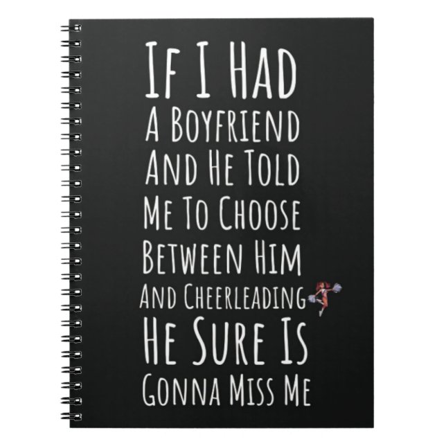 Funny Senior Cheerleader Gift Ideas Cheer Team Notebook (Front)