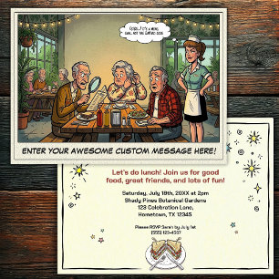 Funny Senior Lunch Group Invitation