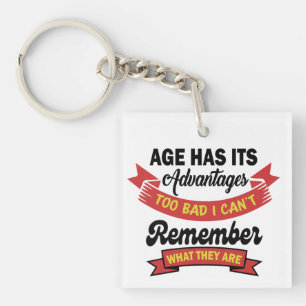 Funny Senior Moment Quote Keychain