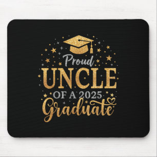 Funny Senior Proud Uncle Of A Cl Of 2025 Graduate  Mouse Pad
