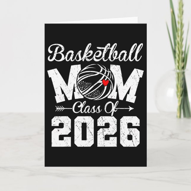 Funny Senior Sketll Mum Cl Of 2026 Graduation  Card (Front)