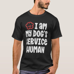 Funny Service Dog For Women I Am My Dogs Human Gif T-Shirt