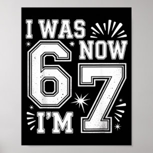 Funny Seven Year Old Birthday Design Kids Poster