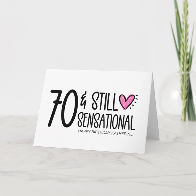 Funny Seventy Getting Old 70TH Birthday For Friend Card (Front)