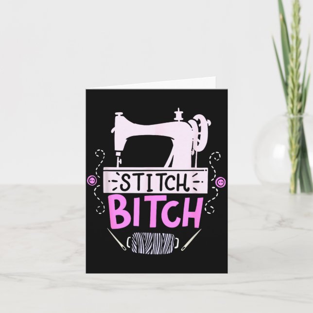 Funny Sewing Quilting Gift  Card (Front)