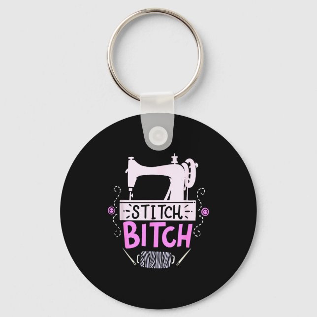 Funny Sewing Quilting Gift  Key Ring (Front)