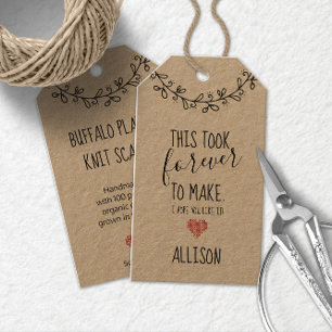 Funny Sewing Quote Hand-Sewn Gift Kraft Gift Tags