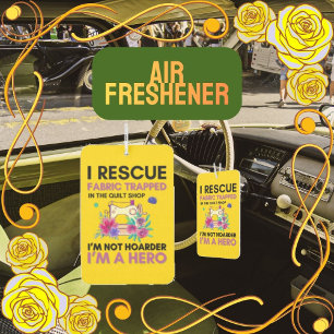 Funny Sewing Quote Vintage Floral Sewing Machine Car Air Freshener