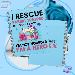 Funny Sewing Quote Vintage Floral Sewing Machine Planner