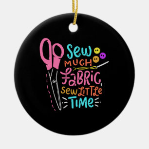 Funny Sewing - Sew Much Fabric Ceramic Tree Decoration