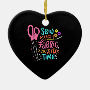 Funny Sewing - Sew Much Fabric Ceramic Tree Decoration