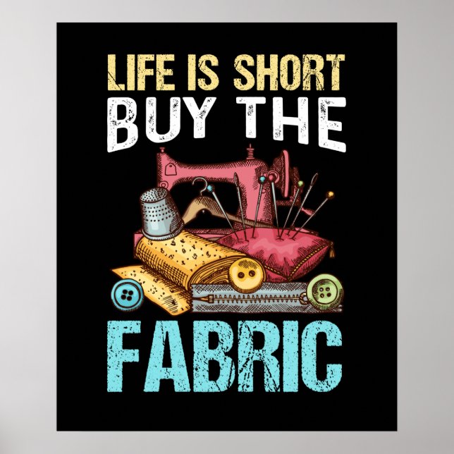 funny sewing word art poster (Front)