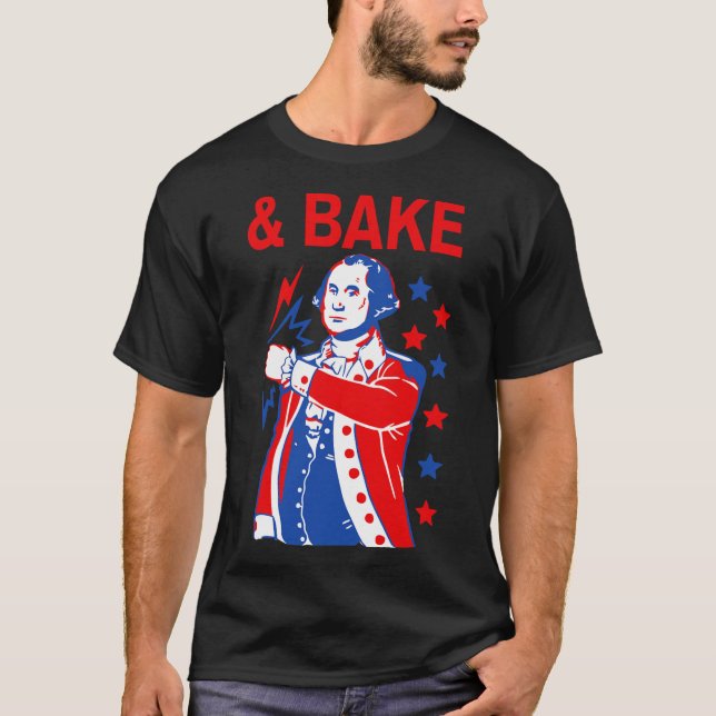 Funny Shake And Bake 4th Of July Couple Matching A T-Shirt (Front)