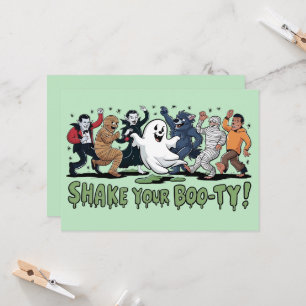 Funny Shake your Boo-ty Vampire Mummy Ghost Invitation