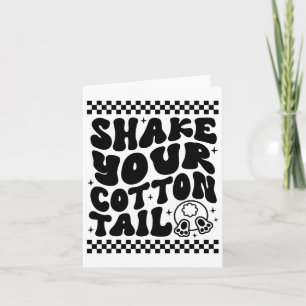 Funny Shake Your Cotton Tail Retro Cute Bunny East Card