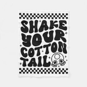 Funny Shake Your Cotton Tail Retro Cute Bunny East Fleece Blanket