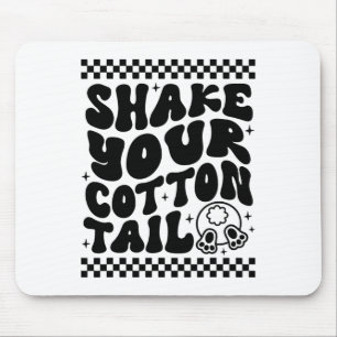 Funny Shake Your Cotton Tail Retro Cute Bunny East Mouse Pad