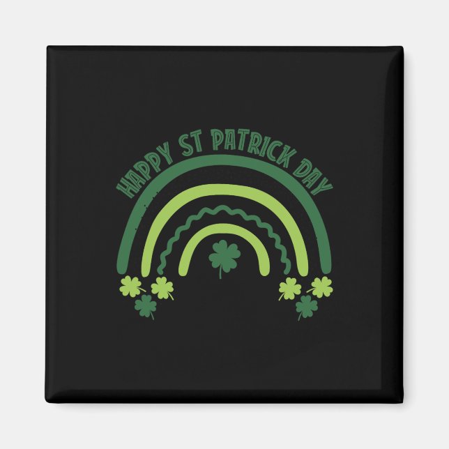 Funny Shamrock Breast Rainbow Irish St Patricks Da Magnet (Front)