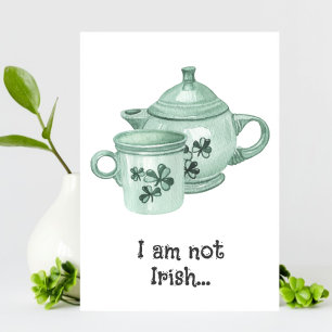 Funny Shamrock Coffe Pot St Patrick’s Day Card