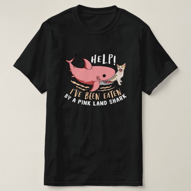 Funny shark and cat combined  T-Shirt (Design Front)