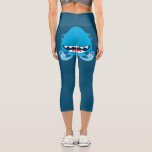 Funny Shark Attack Capri Leggings<br><div class="desc">This design may be personalised by choosing the customise option to add text or make other changes. If this product has the option to transfer the design to another item, please make sure to adjust the design to fit if needed. Contact me at colorflowcreations@gmail.com if you wish to have this...</div>