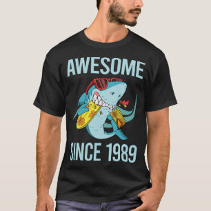 Funny Shark - Awesome Since 1989 T-Shirt