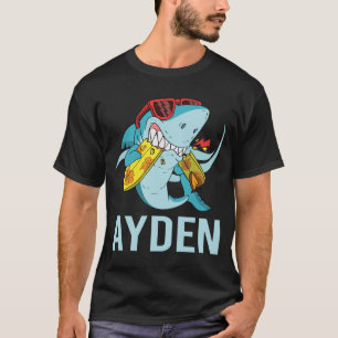 Funny Shark - Ayden Name T-Shirt