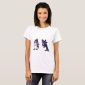 Funny Shark Bride and Groom Wedding Cartoon T-Shirt (Front Full)