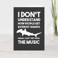 Funny Shark Cards Humourous Humour Ocean For Him H