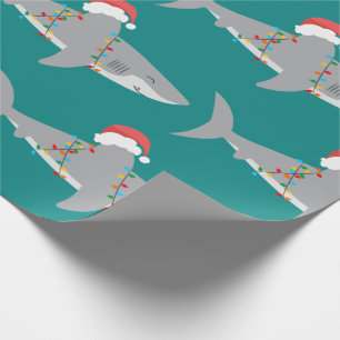 Funny Shark Christmas Wrapping Paper