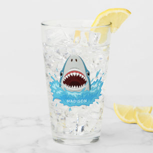 Funny Shark custom name pint glass