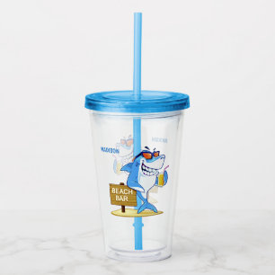 Funny Shark custom name tumbler