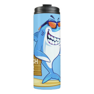 Funny Shark custom name tumbler