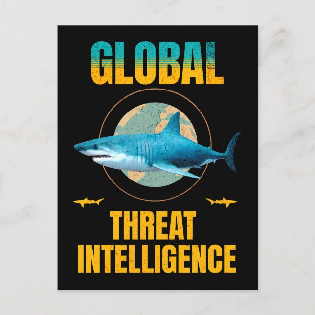 Funny Shark Cyber Security Expert Postcard (Front)