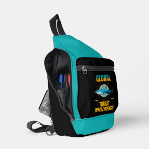 Funny Shark Cyber Security Expert Sling Bag
