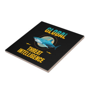 Funny Shark Cyber Security Expert Tile